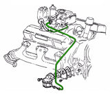 Overstock - Pump To Carb Lines 2 Piece OE Steel,1968-1970 AMX Javelin V8 4bbl With Electric Wipers