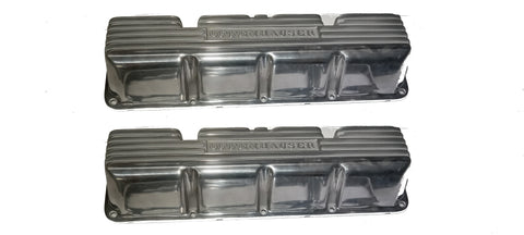 Clearance - Valve Covers, Offenhauser Finned Polished Aluminum, 1966-69 AMC, Jeep