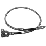 Clearance - Battery Cable, 31" Long Top Post Positive Braided Stainless,1966-91 AMC, Jeep V-8