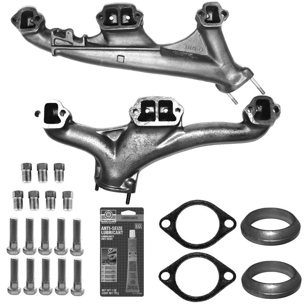 Exhaust Manifold Kit, Dogleg Port & Non-Emissions, 1970-91 AMC V8 - Sh